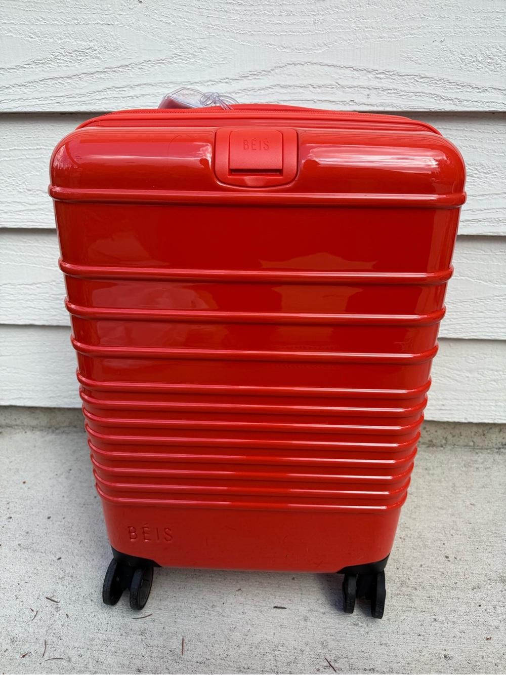 BEIS The Carry-On Roller in Glossy Flame NWT